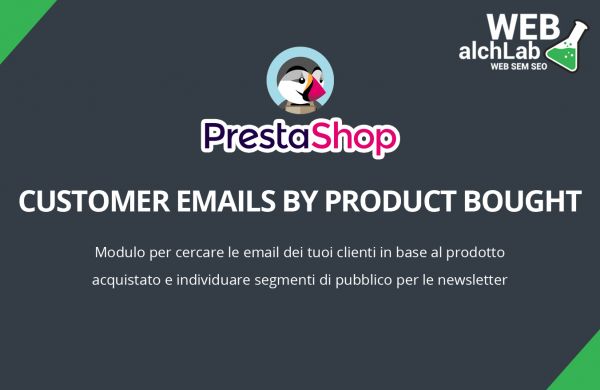 Modulo “Customer Emails by Product Bought” per Prestashop